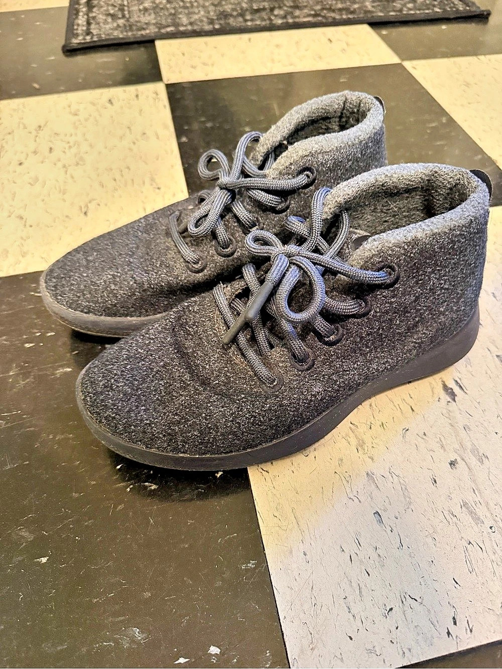 Allbirds Wool Runner-Up Mizzle High Top Sneakers Navy Blue Women’s 7